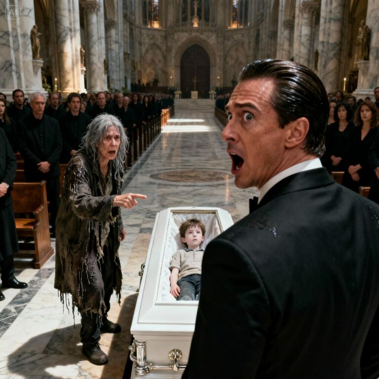 “He’s Not Dead”, Homeless Woman Stops Mafia Boss’s Son’s Funeral To Save Him, What Happened Next Was…