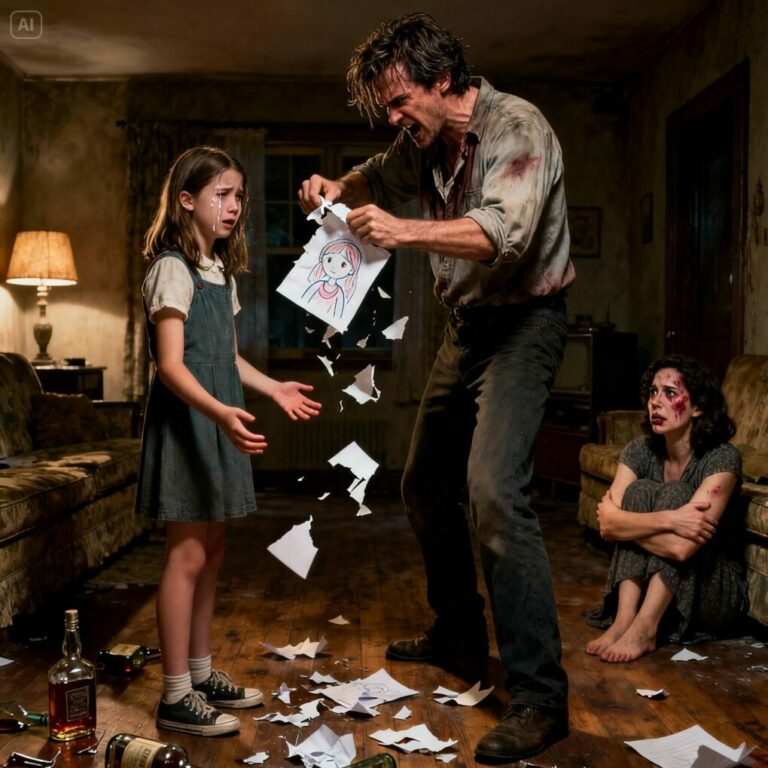 Her father tore her drawing apart — but that moment changed their lives forever…