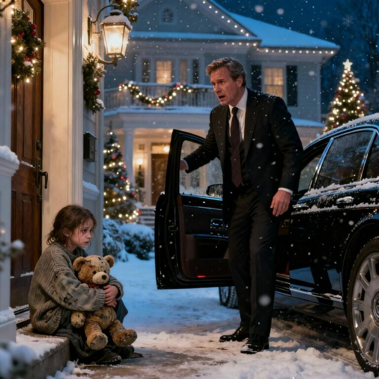 On a Snowy Christmas Night, He Found a Little Girl Freezing at His Doorstep — What Happened Next Melted Hearts.