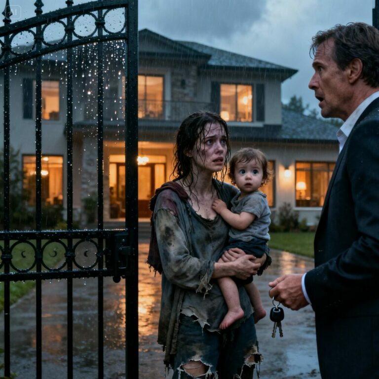 “Can I Clean Your House for a Plate of Food?” — But When the Millionaire Saw Her, He Froze…