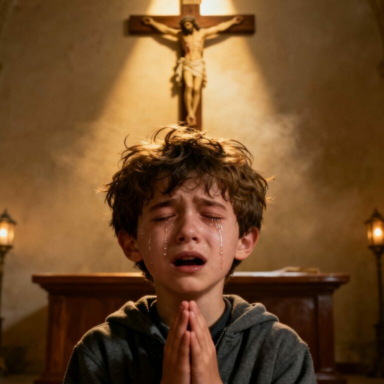 The orphan boy prayed in the church for his mother to come and pick him up, until one day…