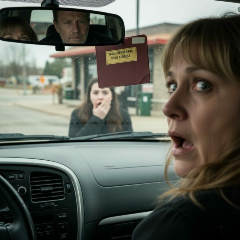 “I just wanted to spread some holiday cheer, but the cashier’s face turned ghostly pale as she handed me my latte. ‘Don’t look now,’ she whispered, her voice trembling, ‘but that man behind you? He’s been trailing your car for three days.’ My heart stopped. I forced myself to glance at the mirror, and the scream died in my throat. I knew those eyes. I knew that face. How was he even alive?”