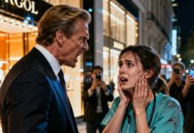 He slapped me over a car,” I thought, holding back tears as phones pointed at my face. Then a calm voice cut through the chaos: ‘This ends now.’ The man who humiliated me started shaking. Everyone knew the name he just said. I didn’t. But before that night was over, I would learn how one lie saved my life—and destroyed someone else’s.