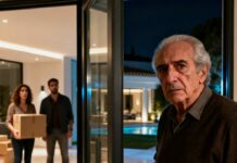 Perdí mi casa en una inundación y mi hija me dijo, sin mirarme: “Duerme un poco más en el coche, estoy ocupada.” Lo hice. Noche tras noche. Meses después, dormía en mi propia casa de lujo cuando ella apareció con su marido y cajas, sonriendo: “Es perfecta para la habitación del bebé.” Yo también sonreí… y esa noche cambié las cerraduras. Y algo más.