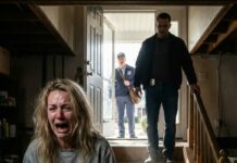 My husband locked me in the basement for days… One morning, I heard the mailman knock on the door. I screamed for help as loud as I could. But he froze when…