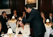 At the restaurant, my son-in-law grabbed my daughter by the hair in front of everyone. His father cheered him on, shouting, “That’s how it should be done! She needs to know her place.” My daughter burst into tears. Trembling with overwhelming rage, I stood up and did something they would never forget.