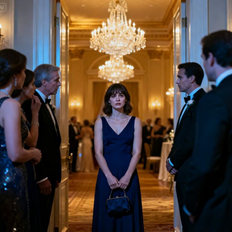 I walked into the ballroom alone, and I felt it immediately—the whispers, the stares. “Poor Daisy,” someone muttered. “Her husband finally left her.” I forced a smile until Mia laughed and said, “Does he even exist?” Then the doors flew open. Someone gasped, “Oh my God…” And in that moment, my entire life split into before and after.