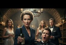 “My son laughed, toast in hand, telling his fiancé, ‘Ignore her, she’s just the gardener.’ He didn’t know he was drinking a $10,000 vintage from my cellar. I waited, watching her swallow the last drop before I stepped into the light. ‘That bottle costs more than your soul,’ I smiled, ‘and the vineyard? You’re evicted.’ How will he pay for a party he can no longer afford?”