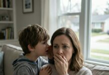 My seven-year-old son, Noah, whispered it to me while we were sitting on the edge of his bed, the night before my business trip to Chicago. His voice was low and urgent, like he was afraid the walls could hear him. “Daddy has a lover,” he said, “and when you travel, they’re going to take all your money.”