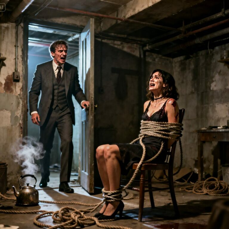 I heard my sister-in-law laugh as she lifted the kettle and said, ‘You should’ve taken the money.’ My wrists were tied, my skin was burning, and then the door burst open. My husband froze and whispered, ‘What did you do to her?’ In that moment, I knew my life would never be the same again. But what happened next destroyed an entire empire.