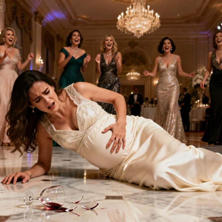 “Please… don’t kick me,” I whispered, my hands shaking over my stomach. They laughed. Loud. Careless. Cruel. “That’s what happens when you forget your place,” one woman said. I hit the marble floor hard, pain exploding through my body. They thought I was weak. They didn’t know this moment would end their power—and begin my revenge.