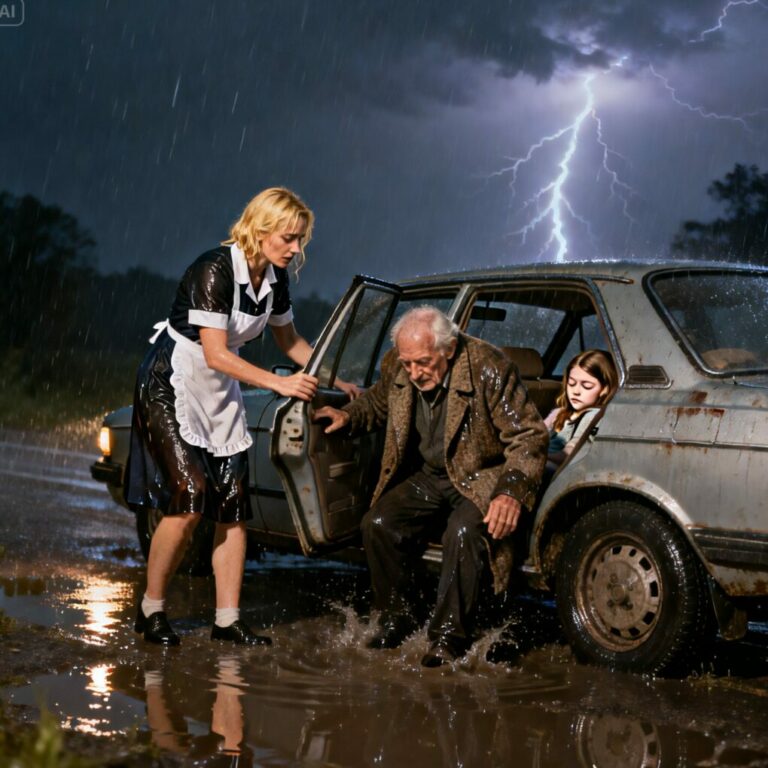 In the middle of a relentless storm, a tired single mother sees an elderly man struggling at the edge of the sidewalk. One simple choice—to stop, to help—sets off a chain of events that will change three lives forever. Sometimes, a single act of kindness is enough to unlock hope, heal old wounds, and open the door to an unexpected family. What happens when compassion meets fate?