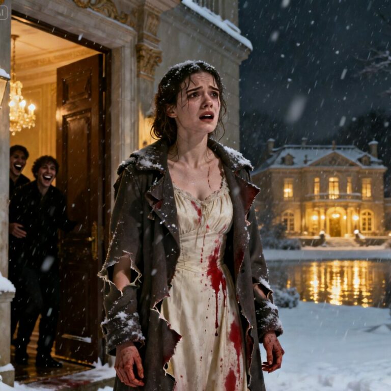 They laughed as they shoved me into the snow. ‘This is where you belong,’ Clare sneered. My coat was torn, my hands shaking, my heart breaking. But then headlights cut through the night, and a deep voice said, ‘Amara, step away from them.’ I froze. Could it really be him? The man I saved years ago, now standing in the storm, ready to turn the tables. Tonight, everything changes—or it could all fall apart.