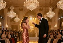 “The champagne glass shattered… and then his hand hit my face,” I whispered, my cheeks burning. The entire ballroom froze. I couldn’t believe this was happening—right here, in front of hundreds of people. And then I heard it, the calmest, scariest voice I’d ever known: “What happened to my wife?” My heart stopped. Everything I thought I knew about my life… was about to change.