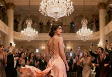 She leaned close and whispered, “You don’t belong here.” Before I could answer, my dress was ripped apart in front of hundreds of guests. Gasps. Laughter. Phones raised. I wanted to disappear—until my husband stepped forward and said calmly, “You wanted attention? Congratulations. You just destroyed your own life.” What happened next silenced the entire room.