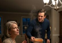 At the family dinner, my son poured hot soup on my head and laughed. Then he said ‘You’ve got 10 minutes to get out.’ I wiped my face pulled some papers from my bag laid them on the table and said calmly ‘You’re right. 10 minutes then everything you own is gone.