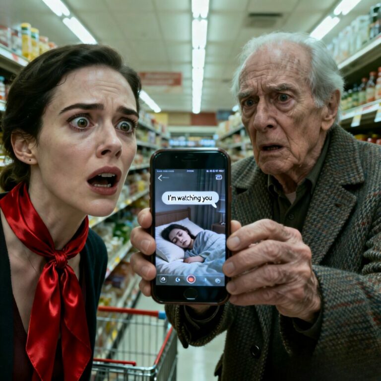 “I froze as the old man thrust his phone toward me. ‘Barbara, why the silence?’ he pleaded, his voice trembling. I stared at the screen, my heart dropping into my stomach. There, in a thread dated just last night, was my own face—smiling in a room I’d never entered, sending replies I never wrote. ‘That’s not me,’ I whispered, but the next message appearing in real-time changed everything…”