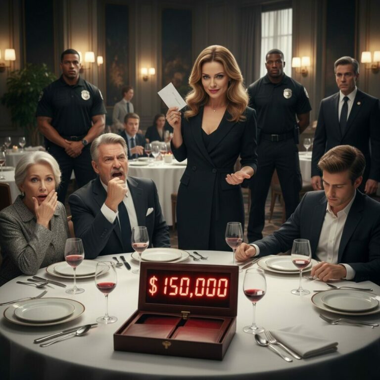 “My in-laws thought they had finally trapped me with a $150,000 bill, laughing as they claimed to have ‘forgotten’ their wallets. They expected me to beg for mercy. Instead, I took a slow sip of wine, leaned in, and whispered: ‘That’s fine, because I’m not paying for people who are no longer family. Have fun explaining this to the police.’ As the color drained from their faces, I realized the real game had just begun. You won’t believe what I did next…”
