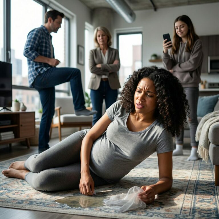 I was eight months pregnant with twins when I hit the jackpot — $850,000. But instead of celebrating, my mother-in-law demanded it all. When I refused, my husband lost control, and the next moment changed my life forever. I hit the floor, my water broke, and my sister-in-law just laughed, filming every second. What happened next will haunt me forever…