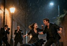 “Get back!” I shouted as the dog lunged and the men with cameras closed in. Her hands trembled, and I could feel her fear burning through the night air. Every instinct screamed to run, but I refused to leave her. For one terrifying moment, I understood what it meant to stand between someone and danger—and I couldn’t fail. This night would change both our lives forever.