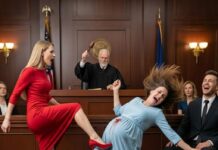 The mistress k!cked the p.r.e.g.n.a.n.t wife in the middle of the trial — the millionaire didn’t know the judge is her father…