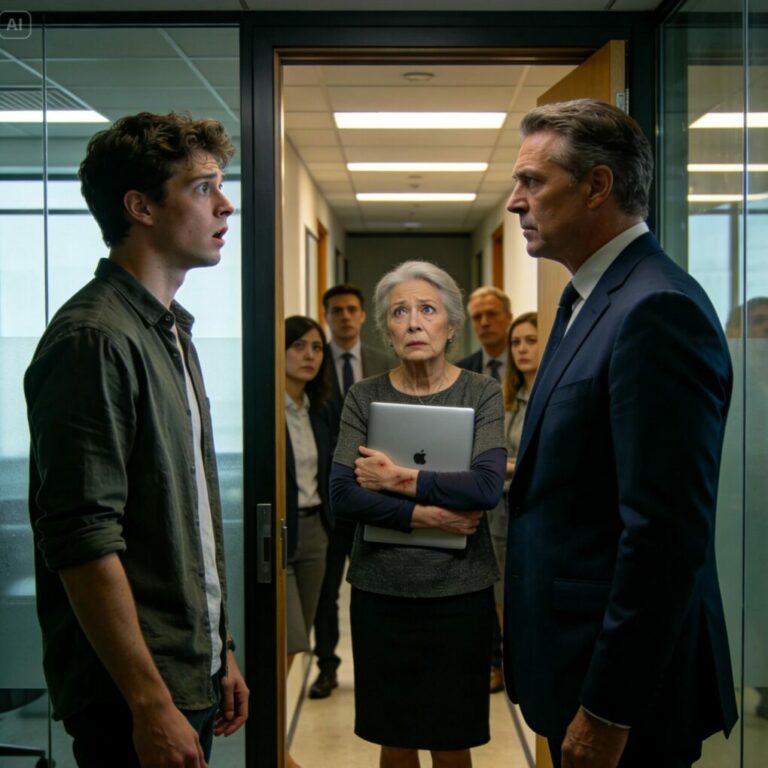 He struck me last night—just because the soup wasn’t salted. My cheek still burns as his voice echoes: “My wife is coming for lunch. Cover everything up and smile.” I nodded, terrified. But this morning, when he walked into his boss’s office, I watched his face drain white, as if he’d seen a ghost. And in that moment, I realized… the secrets in this family run deeper than his violence—and far more dangerous.