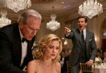 “My father’s voice boomed through the speakers, ‘Give your sister your penthouse, it’s only fair.’ The room blurred as 200 guests stared, waiting for me to surrender everything I’d worked for. I felt my world collapsing until a deep, cold voice sliced through the silence: ‘Keep your hands off her, or I’ll burn your empire to the ground.’ Who was this stranger defending me, and why did my father look so terrified?”