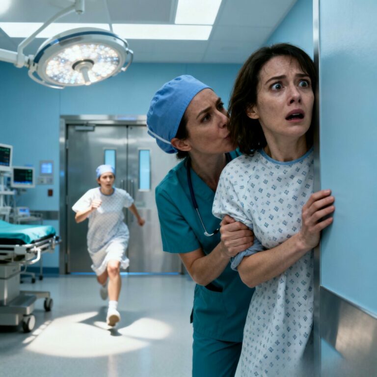 I sprinted toward the operating room to see my husband, Mark Ellison, when a nurse, Nora Hale, suddenly grabbed my arm and whispered, “Ma’am, please—don’t go in there. Hide. This is a setup.” My heart nearly stopped. “What do you mean a setup?” I whispered back, trembling. She only said, “Trust me.” Twenty minutes later, when I finally saw what she meant… my entire world shattered. You won’t believe what he was doing.