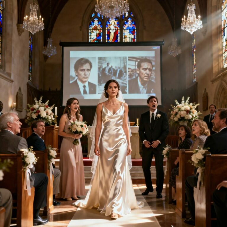 “I’m pregnant… with his baby,” Ava whispered, tears streaking down her face. The cathedral went silent, and Daniel froze, panic written across his pale features. I smiled, calm as ever, feeling the weight of months of planning finally tip the scales. “I’ve been waiting for you,” I said into the microphone, letting my words echo. And as the projector lit up the screen behind the altar, the truth unfolded before three hundred witnesses—my revenge had just begun.