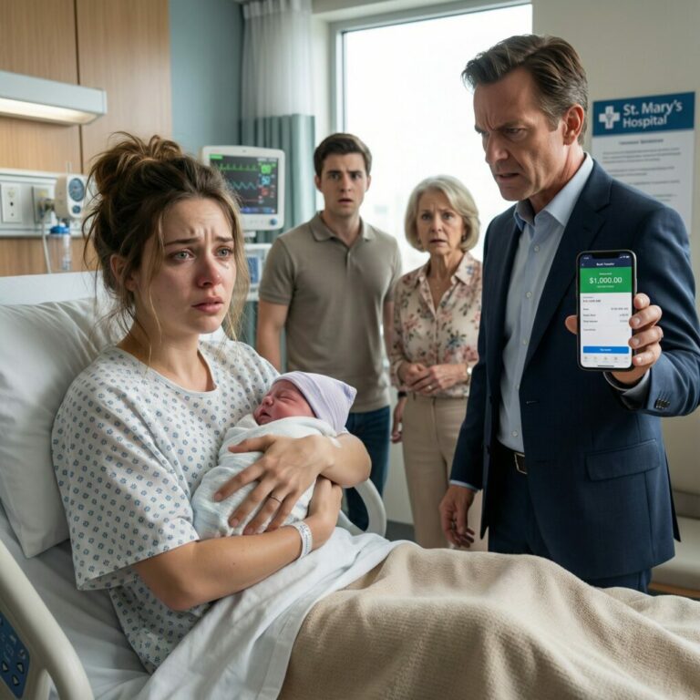 After I gave birth, my wealthy father came to me and asked: “Honey, are the $4,000 a month not enough for you?” I replied: “What money, Dad?” At my father’s angry look, my husband and my mother-in-law froze…