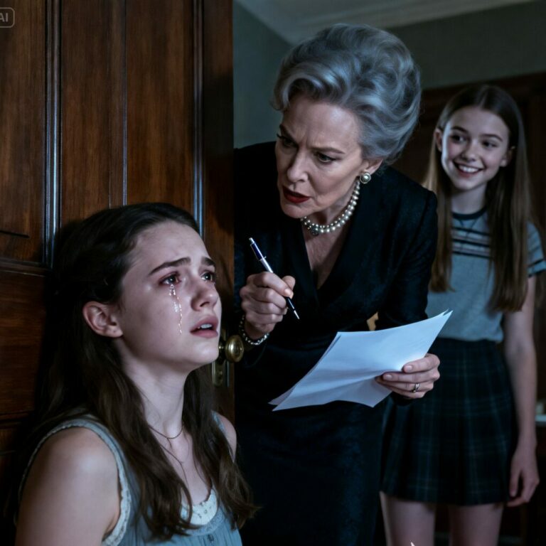 “What the hell are you doing to me?!” I screamed as her hand hit my cheek. “Sign the papers or leave this house forever!” Her eyes were cold, cruel, and greedy. I was trapped, hungry, scared, with everything my father built hanging in the balance. Then the door crashed open. A man I had never seen yelled, “Touch her again, and you’ll regret it!” Who was he—and why did he call me his wife?