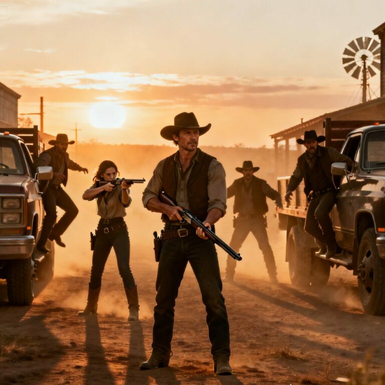 ‘Back off, Ry,’ I shouted, rifle trembling in my hands. The men lunged anyway. Then Robert was there, like lightning, disarming them with a precision I couldn’t believe. ‘You okay?’ he asked, calm as if this was just another morning chore. My chest heaved—how had I ever thought I could face this alone?