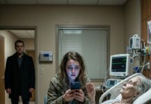 My mother-in-law suddenly collapsed and was rushed to the hospital. Just before her last breath, she whispered: “Run away… stay away from my son…” She slipped the phone into my hand. At that very moment, my husband walked into the room