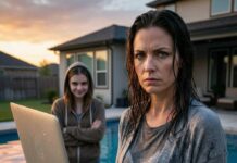 I refused to lend my sister $20,000, so she hurled my laptop straight into the swimming pool, then smiled and said, “Oops, my hand slipped.” And my parents? “It was just an accident.” They had no idea that laptop was my entire career. I didn’t cry, I didn’t argue. That night, I locked everything down. At 6:15 the next morning, she woke up to having nothing left. And that was only the beginning…