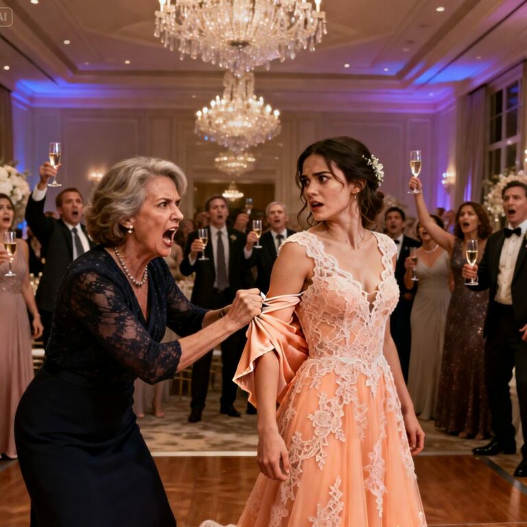 They said, ‘You’ll ruin the wedding if you show up.’ I was already turning away when my stepmother grabbed my arm and hissed, ‘You don’t belong here.’ The sound of my dress ripping cut through the room—and so did his voice: ‘Who touched my wife?’ That was the moment everyone realized… they had humiliated the wrong woman.