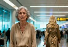 “She died because of you,” my daughter hissed, her smile perfectly polite for the crowd around us. My knees nearly buckled. Twenty-five years of guilt crushed my chest in one sentence. Then a man I’d never met before said calmly, “Your husband didn’t die for her story. And neither will you.” I didn’t know who he was—but I knew one thing: the truth was about to burn everything down.