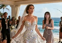 “I loosened the seams myself,” my sister whispered, laughing. “One pull, and she’ll be standing there half-naked.” I froze in the hallway, the tray shaking in my hands. My mother replied coldly, “Good. It’s time everyone sees what a failure she really is.” They thought I would cry. They thought I was powerless. They had no idea this wedding was about to expose them.