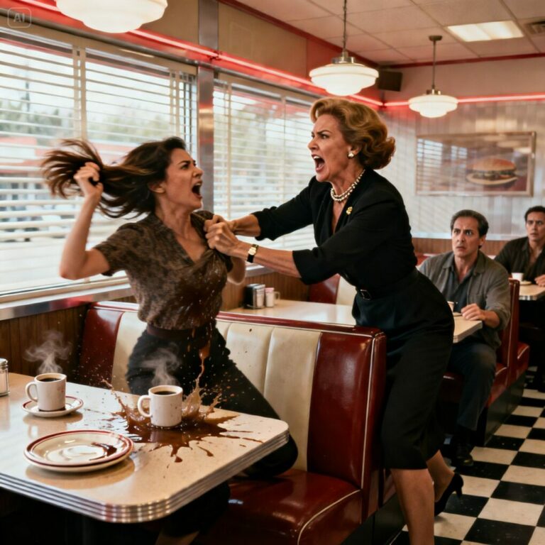 “I said get out of my seat,” she hissed, her fingers tightening in my hair. Before I could stand, pain exploded across my scalp—and then crack. The slap echoed through the diner. People froze. Coffee spilled. She leaned close and whispered, “People like you don’t belong here.” Standing there shaking, I realized something terrifying: she truly believed no one would stop her.