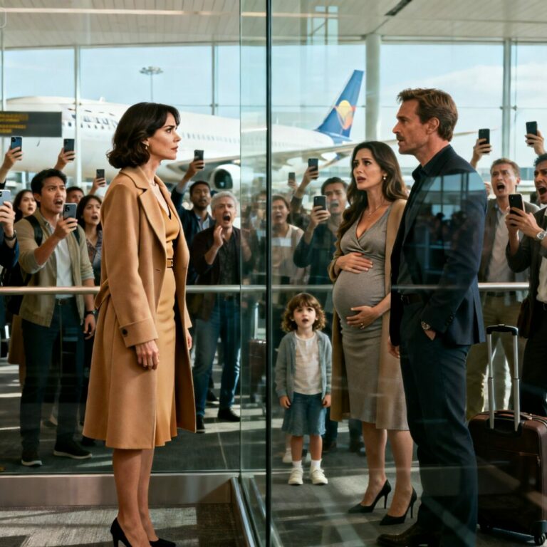 I froze as Lucas shouted at me in front of everyone. “You were nothing then, and you’re nothing now!” he spat. Cassandra laughed, her hand on her pregnant belly. I felt the world collapse, but then the airport PA crackled: “Mrs. Sterling, your aircraft is ready.” Their jaws dropped. I smiled, calm, unshaken. “Somebody finally learned the lesson,” I whispered to myself. And as I walked away, I knew this was just the beginning.