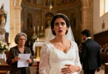 Estaba de pie en el altar cuando mi suegra se levantó y gritó: “Ese hijo no es de mi hijo”. Sentí cómo la iglesia se quedaba sin aire. Mi prometido me miró como si ya no me conociera y susurró: “No puedo hacer esto”. Se dio la vuelta y me dejó allí, embarazada y sola. Años después, cuando mi hijo habló, el silencio fue aún más brutal.