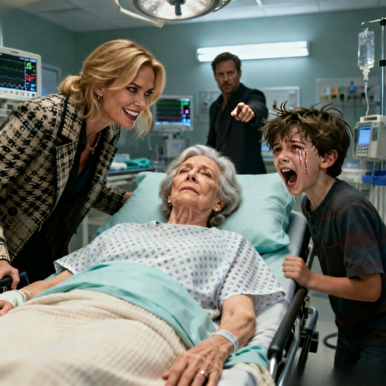 “My son’s life was fading, and my daughter-in-law’s words cut like a knife: ‘It’s your duty to save him.’ I was on the operating table, ready to give him my kidney, until my 9-year-old grandson grabbed my hand, trembling. ‘Grandma, don’t!’ he screamed. ‘Should I tell them the real reason Dad needs your kidney?’ The room went silent. I looked at my son’s pale face—was I saving him, or was I a victim of a deadly lie?”
