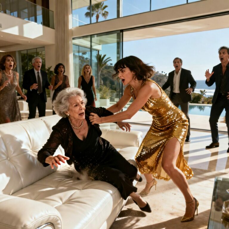 “You don’t fit in here,” she sneered, wiping the sofa after shoving me aside. I stood slowly, pain burning, and looked at the glass mansion she thought she owned. “Enjoy it while you can,” I told her. She laughed. Two weeks later, sheriffs stood at her door. Some smiles come with a countdown—and this one had just begun.