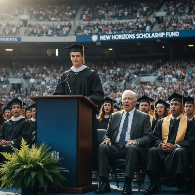 “I watched my father hand out college checks to every grandchild but mine. ‘Why waste money on a kid from a broken home?’ he sneered, looking right at my son. I didn’t argue; I just smiled. Fast forward to graduation day. My son stood on that stage, looked my father in the eye, and dropped a truth so cold the entire room went silent. When he said that final line, my father’s jaw dropped. He wasn’t just shocked—he was terrified. Want to know what a ‘broken’ kid is truly capable of?”