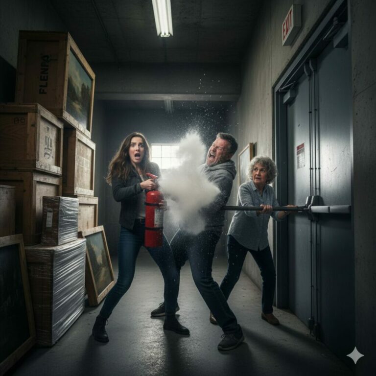 “I felt a cold shiver as the stranger pressed a crumpled note into my hand: ‘Don’t look back. Smile like we’re friends.’ My heart hammered against my ribs. As we walked, she leaned in, her voice a terrifying tremor: ‘He’s been behind you since the entrance. He has a knife.’ I finally glanced at the security mirror and gasped. It wasn’t a stranger. It was my father. What was he doing here… and why was he hunting me?”