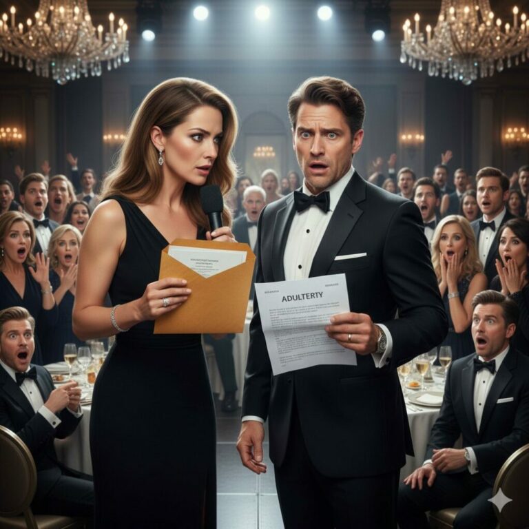 “Five years of lies collapsed the moment I smiled and handed him that gold-embossed envelope. As the crowd cheered for his ‘big promotion,’ I leaned in and whispered, ‘Happy anniversary, you pathetic liar. You’re not just getting a new title today; you’re getting a divorce.’ The color drained from his face as the room went silent. He thought he’d won, but the real show was just beginning. You won’t believe how he tried to beg… or what I did next.”