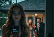 Viết một “prompt tiếng anh” tạo ra ảnh bằng AI nói về tình huống hay nhất, shock nhất, thu hút người đọc nhất và gây tranh cãi nhất của câu truyện trên, ánh sáng rõ nét, tập trung vào nhân vật chính,Độ phân giải cao, chi tiết khuôn mặt và biểu cảm rõ nét, tất cả đều là người mỹ, phong cách người Mỹ