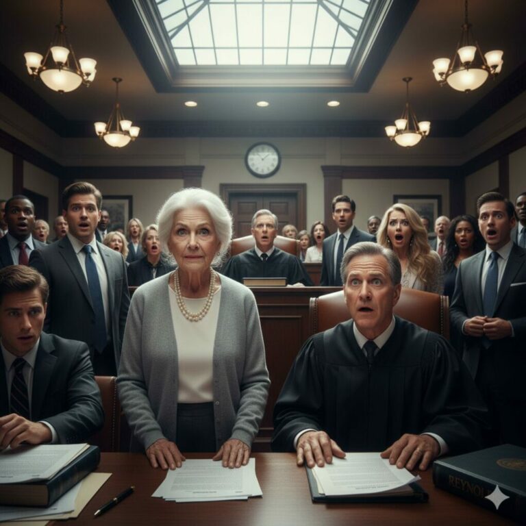 “My daughter rolled her eyes as I walked into the courtroom, leaning over to whisper to her lawyer about her ’embarrassing’ mother. But then, the Judge’s gavel stopped mid-air. He turned pale, leaning forward to whisper, ‘Is it really her?’. The room fell deathly silent. They saw a quiet old woman; he saw the legendary retired Supreme Court Justice who had trained him. That trial changed everything. She was stunned when…”