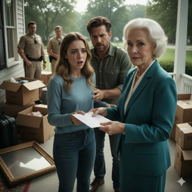 “I stood on my own doorstep, weak from the hospital, only to find the locks changed. My daughter-in-law sneered, ‘My parents live here now. Go find a shelter.’ I didn’t cry. I didn’t scream. I simply leaned in and whispered, ‘Make yourselves comfortable. I hope you love the house as much as the bank does.’ As I walked away, I checked my watch. They have seven days before my ‘gift’ arrives. Are they ready?”