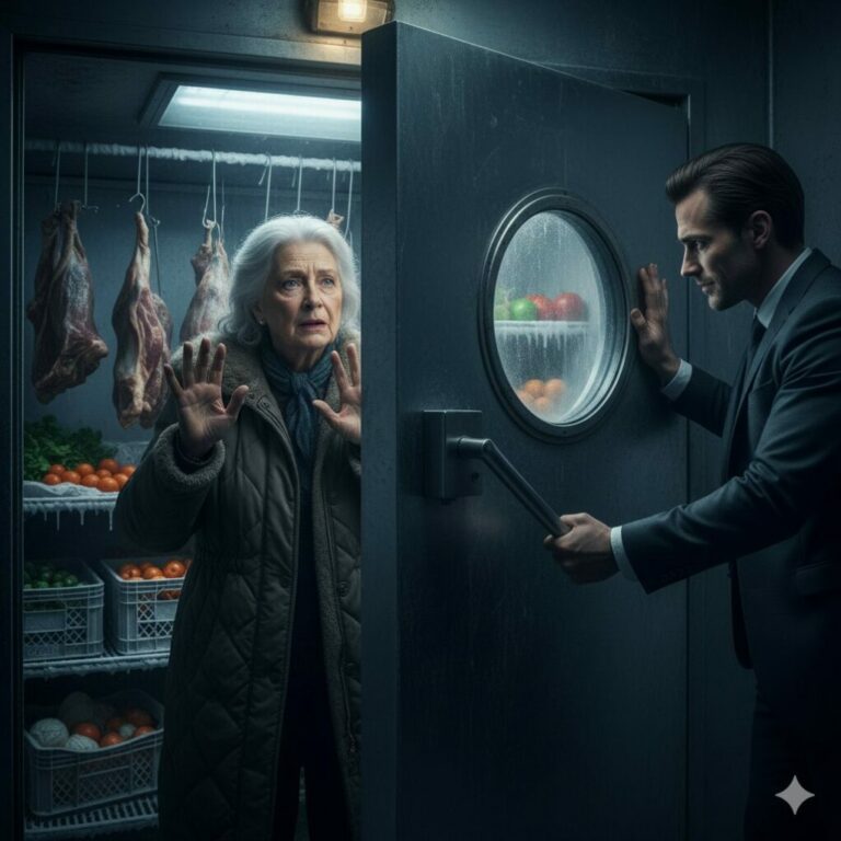 El hielo me mordía la piel, pero nada dolía tanto como la frialdad en los ojos de mi propio hijo. Cuando la pesada puerta de acero se cerró de golpe, escuché su risa apagada al otro lado: “Adiós, madre. Por fin el imperio es mío”. En aquel congelador oscuro como una tumba, con los pulmones ardiendo y el corazón volviéndose lento, comprendí que mi propia sangre se había convertido en mi verdugo. Él cree que ahora soy solo un recuerdo congelado, una sombra del pasado, pero aún me queda una última lección que enseñarle. Me encerró allí… pero la verdadera pregunta es: ¿quién tiene en realidad la llave de su supervivencia?