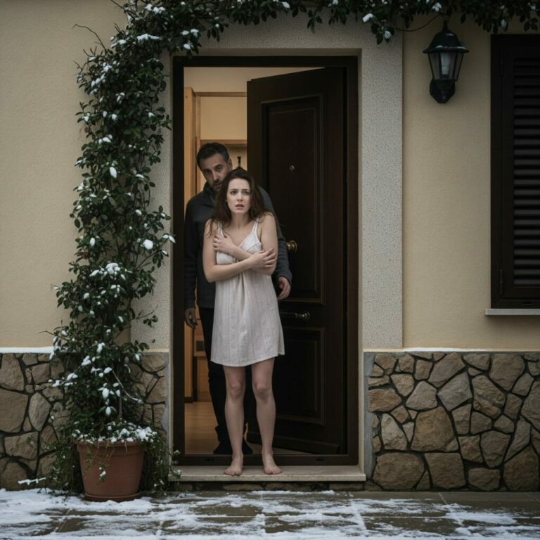 Él gritó: ‘¡Entonces vete a la casa de tus padres, ojalá no te congeles!’, y me dejó encerrada afuera en pleno invierno, con nada más que un camisón. Yo estaba a punto de romper la ventana cuando nuestra vecina anciana salió y dijo: ‘Mi hijo es el jefe de tu marido. Quédate conmigo; mañana él tendrá que suplicar’.